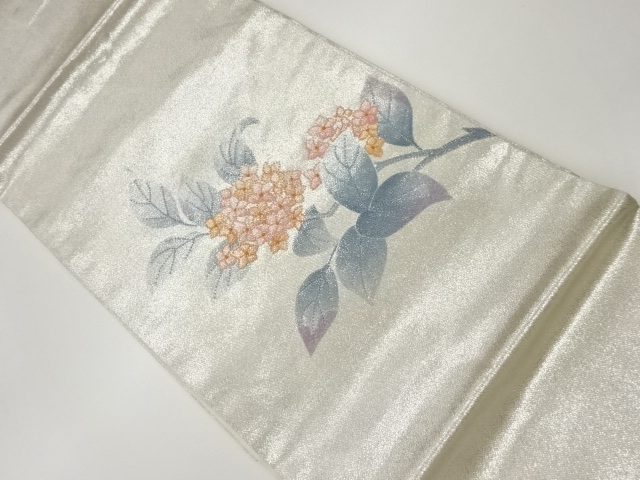 相良刺繍花葉模様名古屋帯